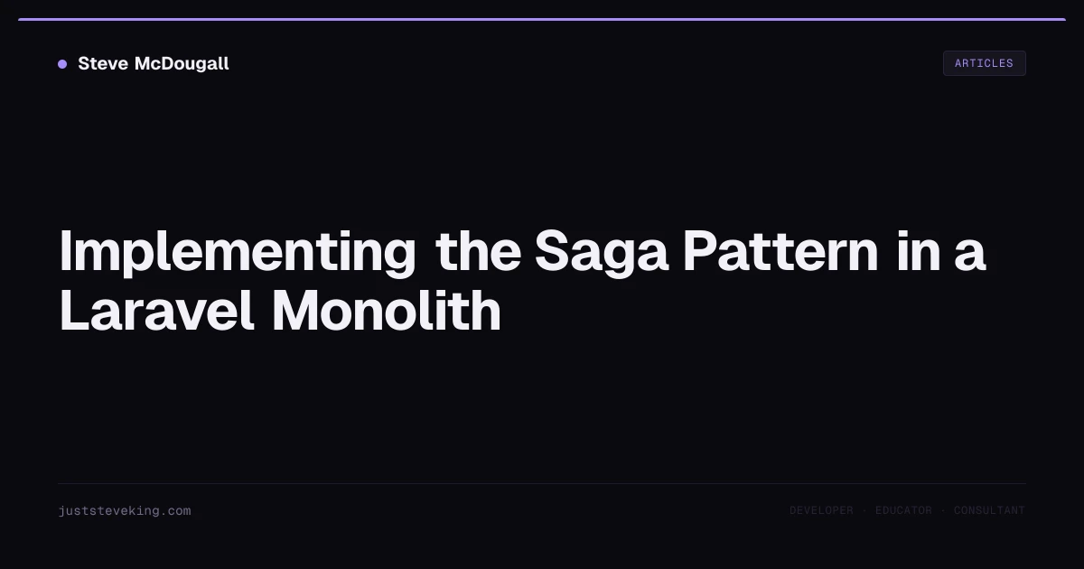 Implementing the Saga Pattern in a Laravel Monolith — JustSteveKing